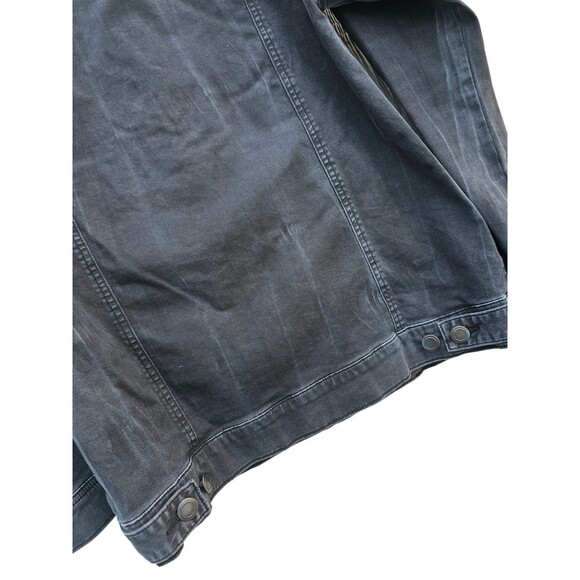 Free People Jean Jacket Washed Black Denim Trucker Size Small S Stretch - Picture 14 of 15